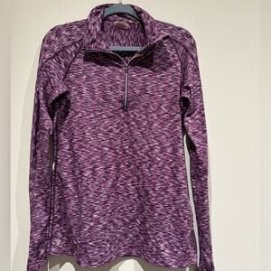 Athleta space dye 1/4 zip front knit in size medium
